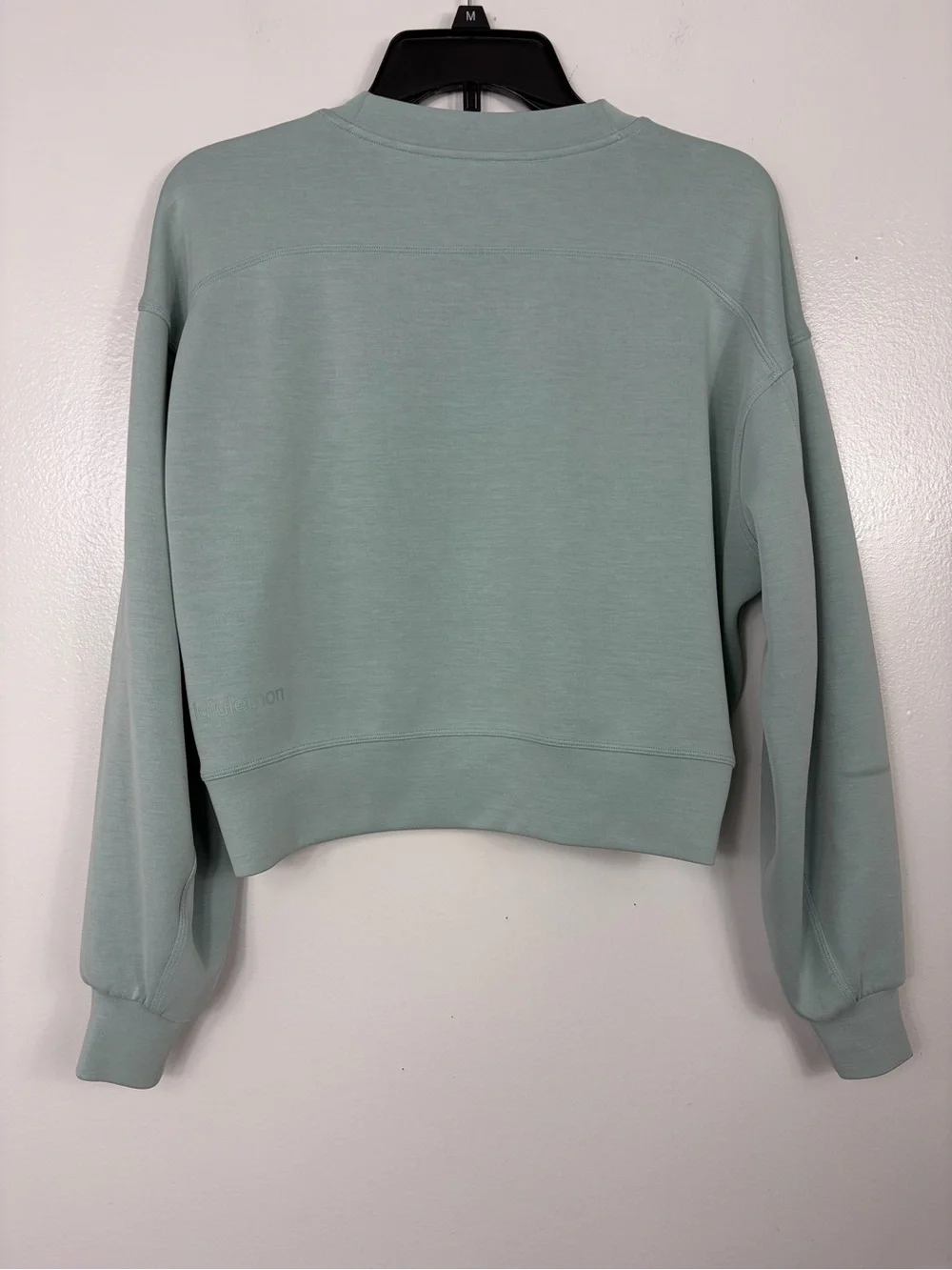 Lululemon Perfectly Oversized Cropped Crew *Softstreme Silver Blue sz 2